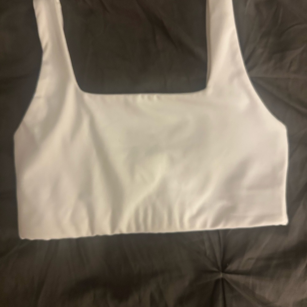 Girlfriend Collective White Sports Bra
